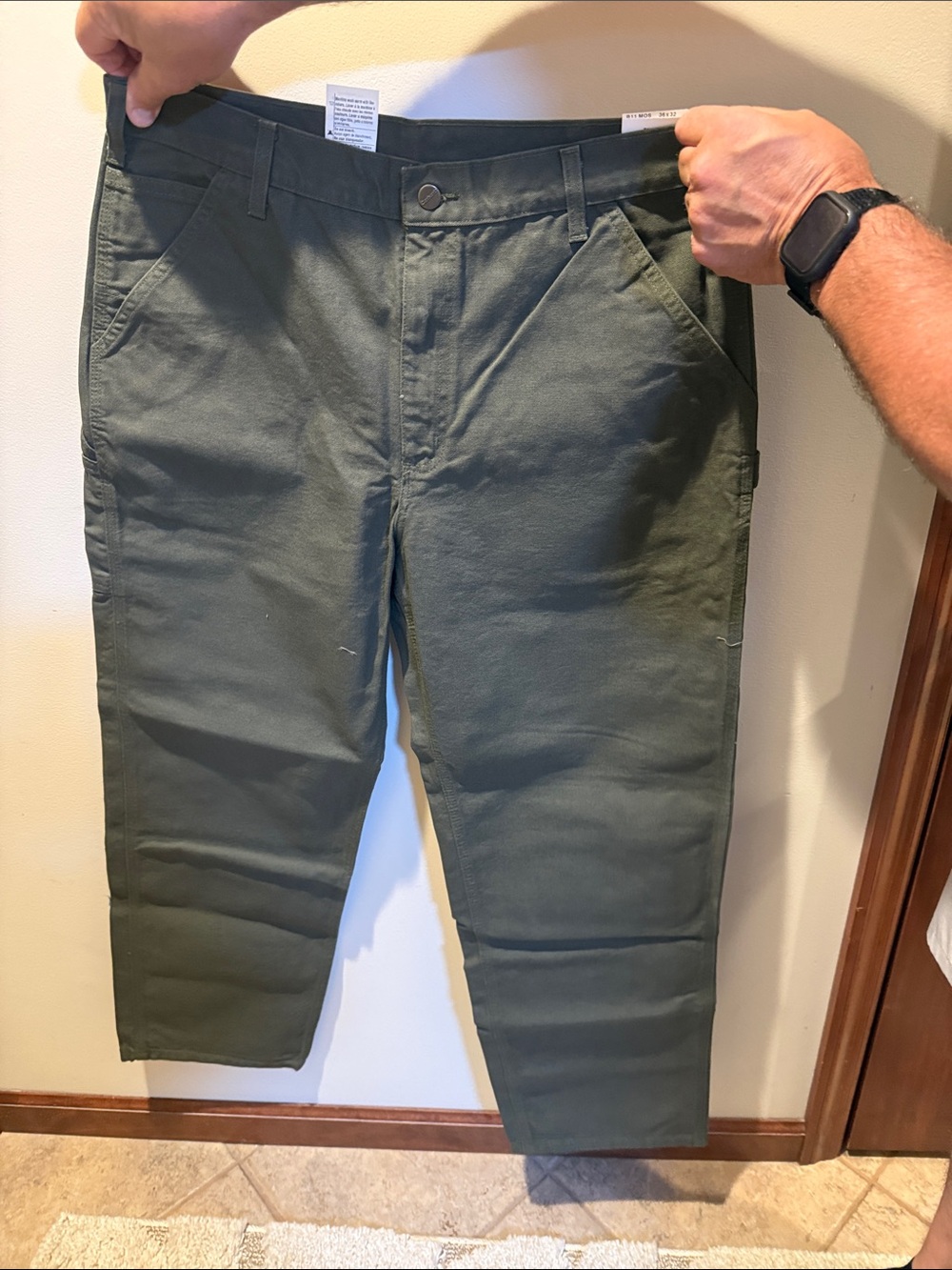 Carhartt Olive Green Chino Pants - Workwear Style
